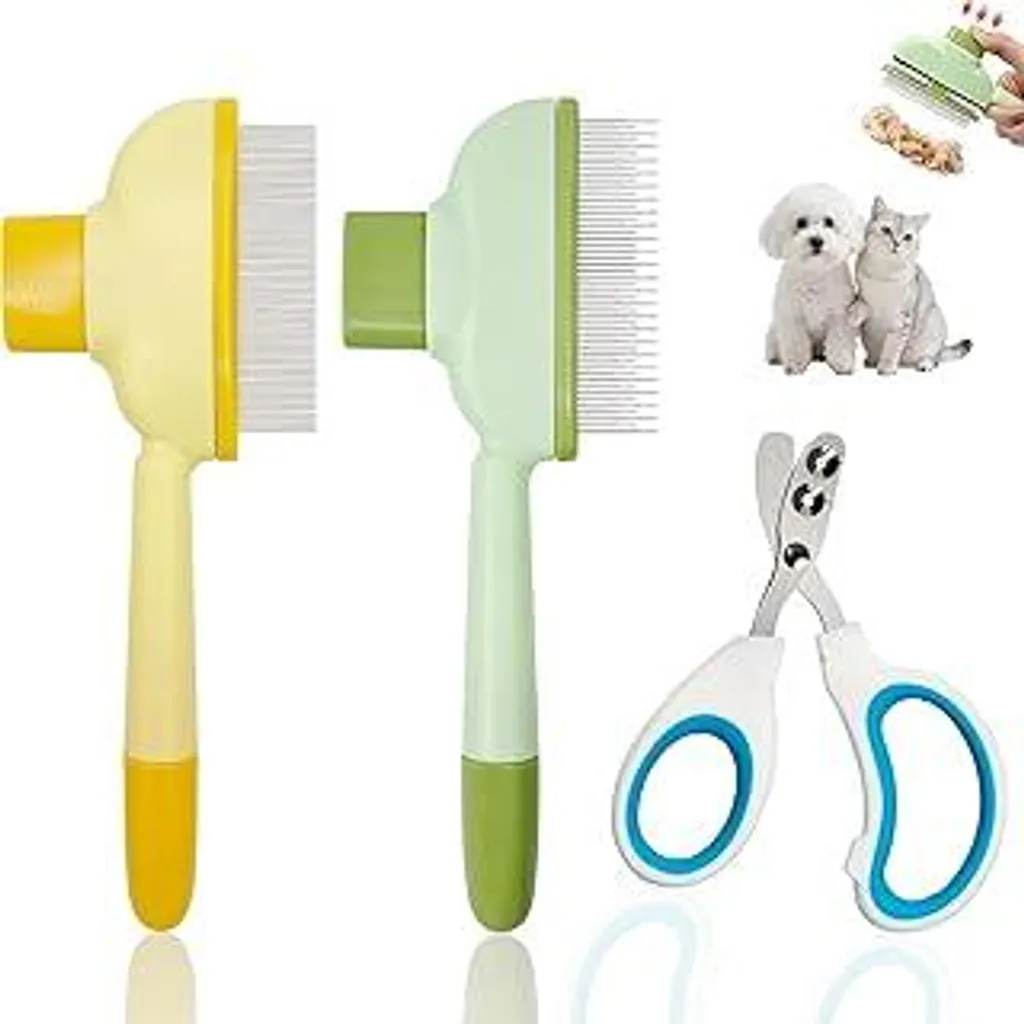 Set Toelettatura Felina Eco-Friendly: Spazzole e Tagliaunghie Inox