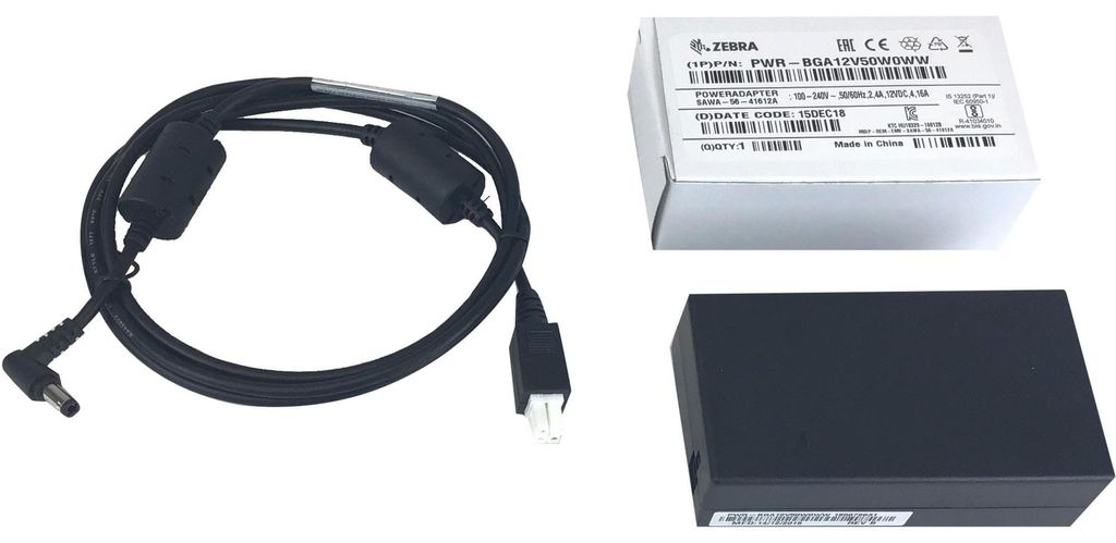 Zebra KIT-PWR-12V50W, noir Image du produit 