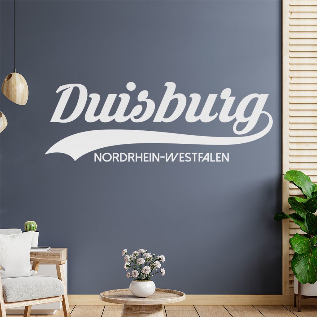 Duisburg Nordrhein-Westfalen Wandtattoo Wandaufkleber Wall Sticker - Dekoration, Küche, Wohnzimmer, Schlafzimmer, Badezimmer