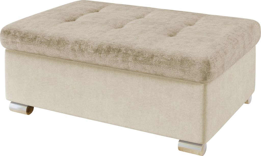 MIRJAN24 Polsterhocker Niko Groß, Stilvoll Sitzhocker vom Hersteller, Moderne Hocker (Farbe: Venus Velvet 2927 + Miu 2041)