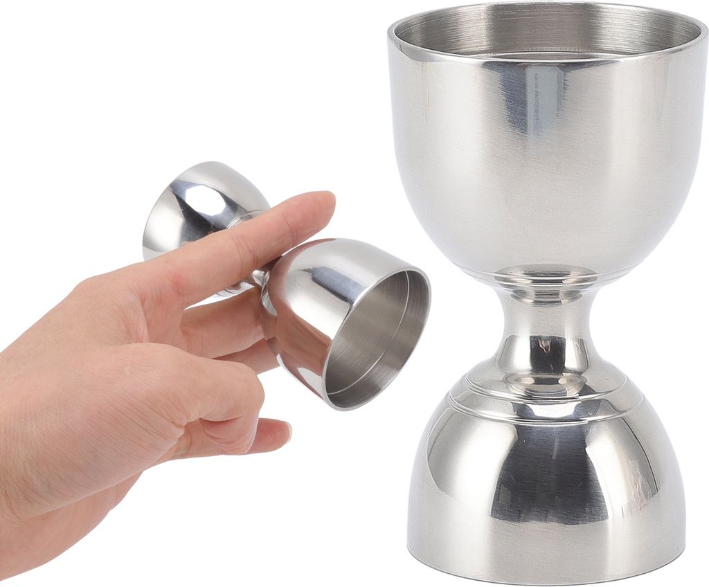 Cocktail Jigger 30/60ml Stainless Steel Durable High Accuracy Wide Opening Shot Measure Jigger for Cocktail Liquor 30/60ml Classic Silver