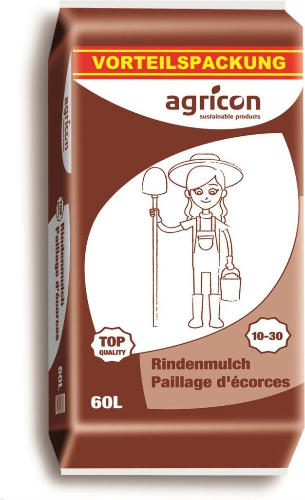 Agricon Rindenmulch Vorteilspackung 10 bis 30 mm 60 l Produktbild 