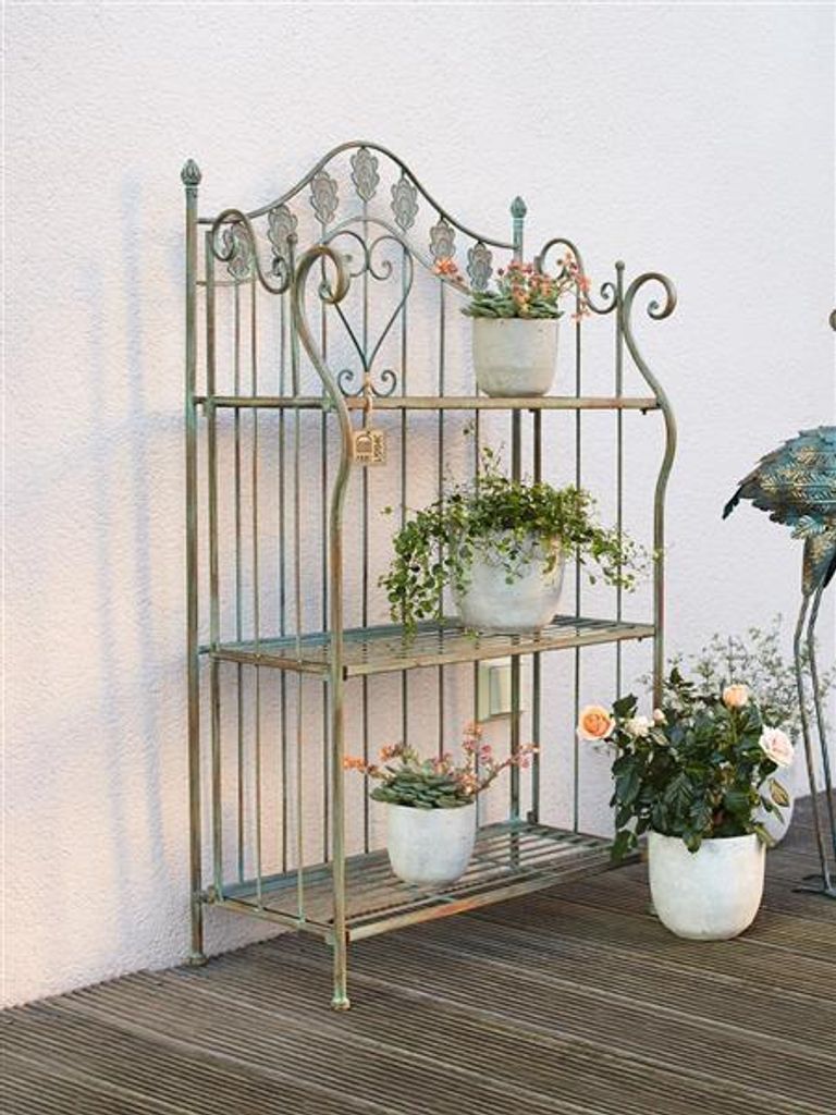 Metallregal "Pfauenauge" mit Ranken, Antik Design, Produktbild 