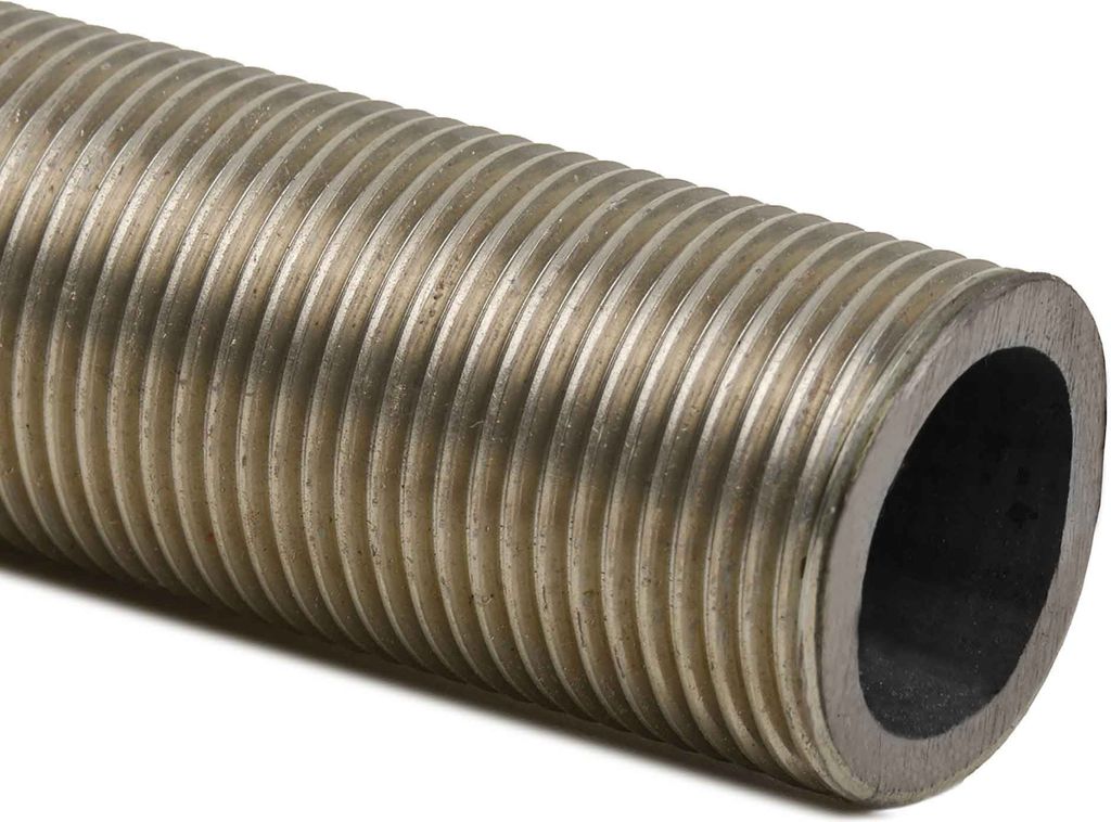 2 Stück - Gewinderohr 200cm verzinkt Gewinde: 1 Zoll Außengewinde