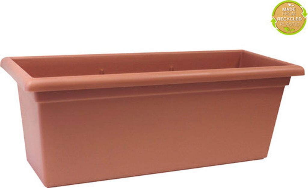 Blumenkasten Pflanzkasten Magnus XXL 98 x 38 x 37 cm rechteckig Kunststoff terracotta frostbeständig UV-beständig Bodenloch vorhanden ideal für ...