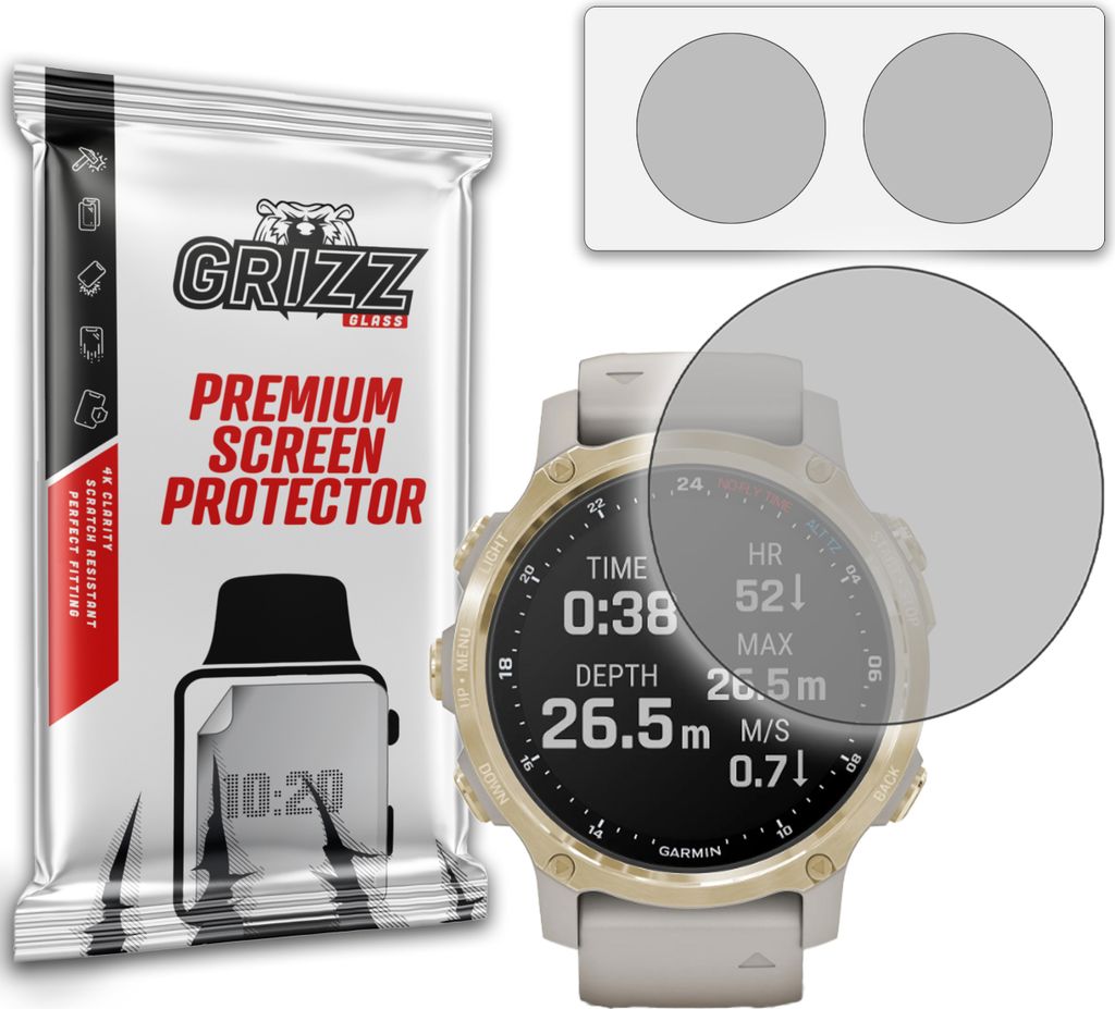 Mattfolie GrizzGlass PaperScreen für Garmin Descent Mk2s