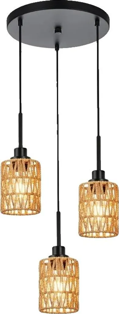 Lampadario Sospensione Premium Boho 3 Luci | Design Cesto Elegante