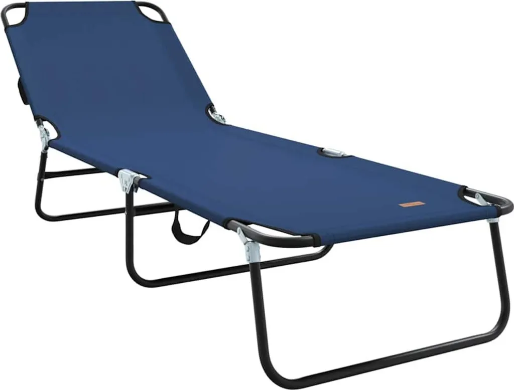 Chaise longue pliable bleue 189cm vidaXL : gagnez de la place au jardin
