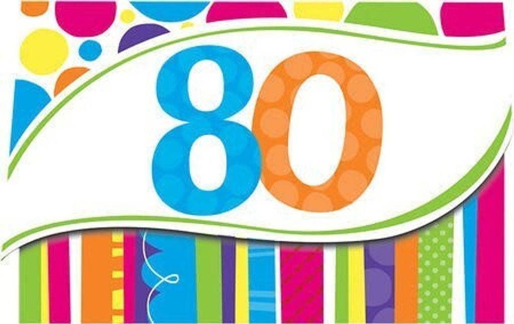 80. Geburtstag 8 Einladungskarten