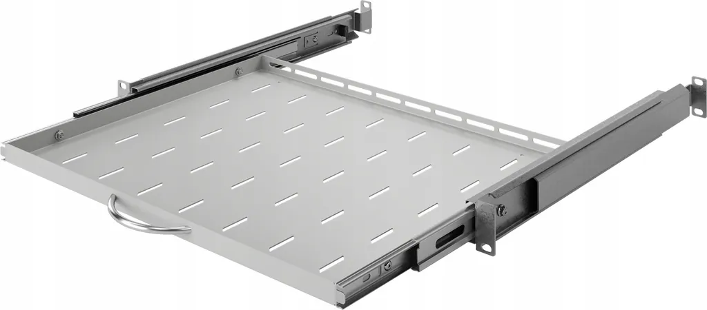 Mensola Pull-out Rack 19 pollici 1U - Soluzione Salvaspazio Grigia 350mm - 2