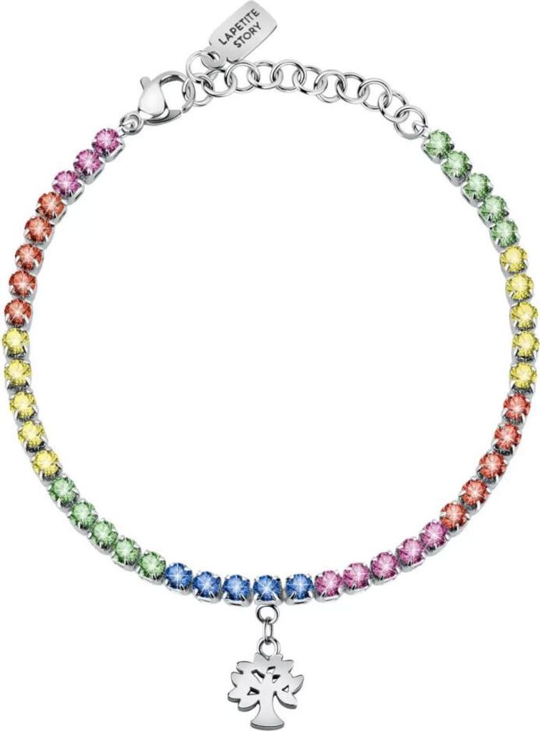 Colored steel bracelet with crystals Family LPS05ARR72