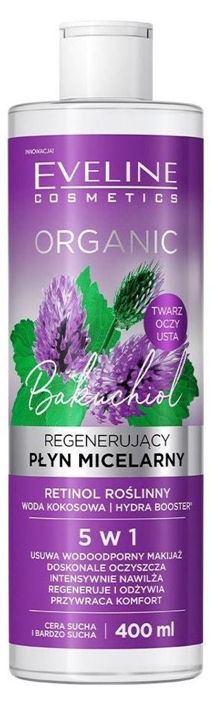Eveline Cosmetics Organic – płyn micelarny, oczyszczanie, Zdjęcie produktu 