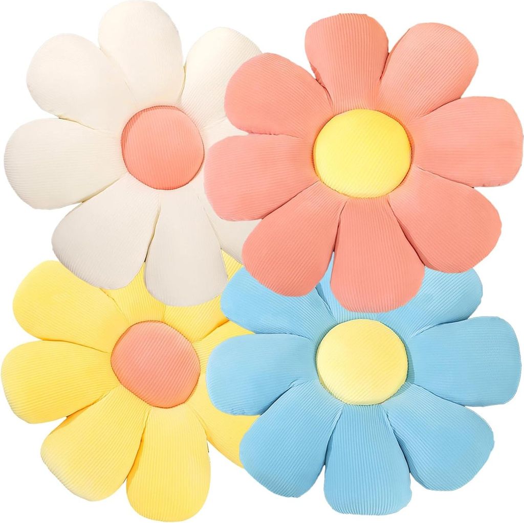 Set mit 4 Gänseblümchen-Bodenkissen, Produktbild 