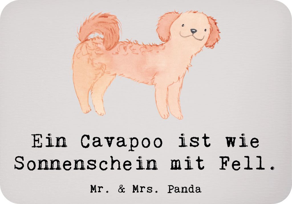 Mr. & Mrs. Panda magnet Cavapoo Sonnenschein - Grau Pastell - Geschenk, Mischlingshund, haftmagnet, Kühlschrankmagnet, Hunderassen Vielfalt, zette...