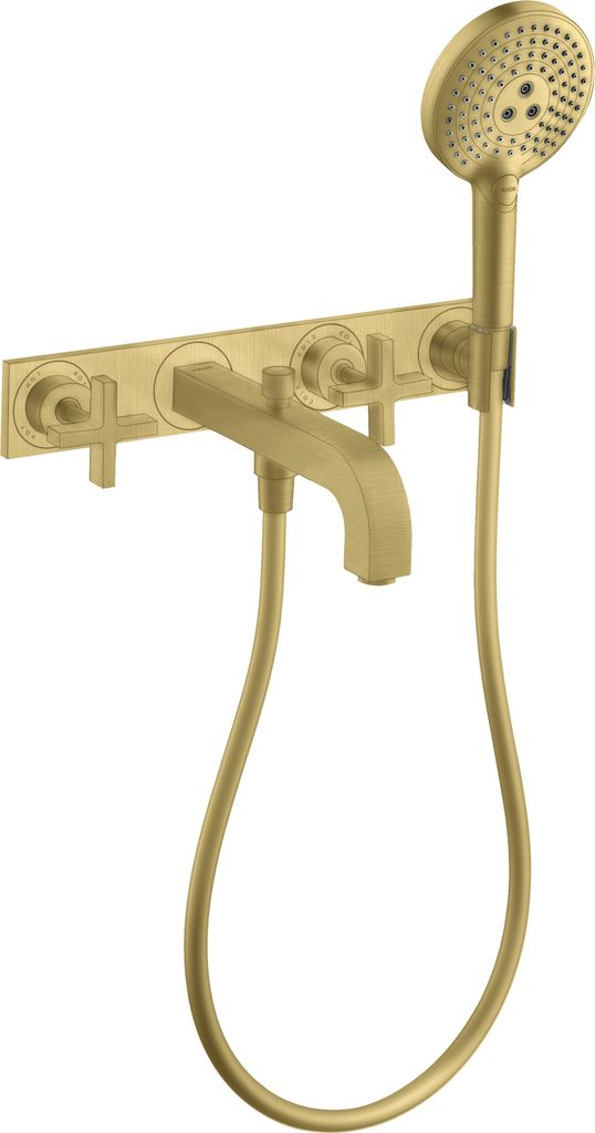 hansgrohe AXOR Citterio 3-Loch Wannenarmatur mit Kreuzgriffen, 39441950