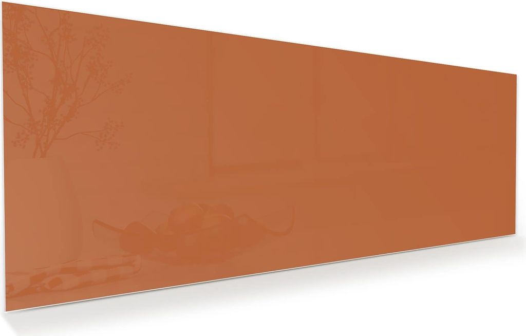 Glasbild 125x50cm in XXL für Wohnzimmer, Schlafzimmer Motiv Brauner Hintergrund