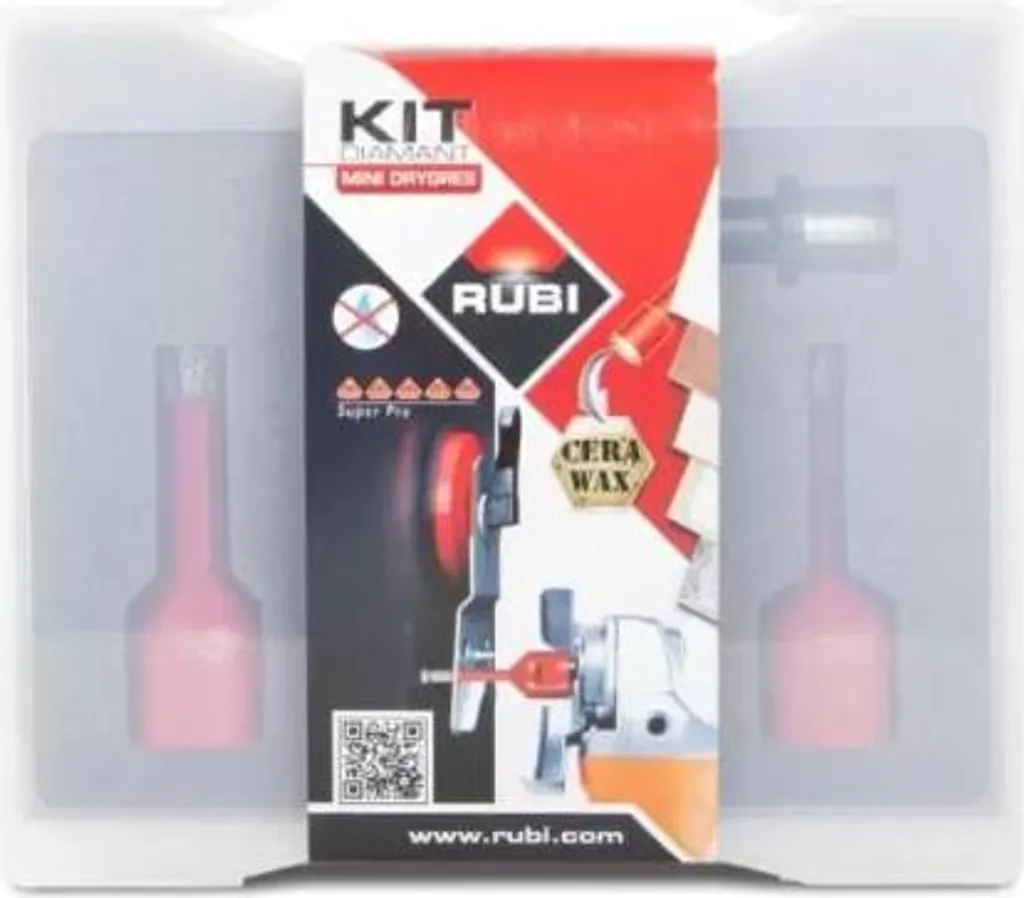 Kit perçage carrelage dur RUBI Mini Drygres 50938 - Pose accessoires - 6