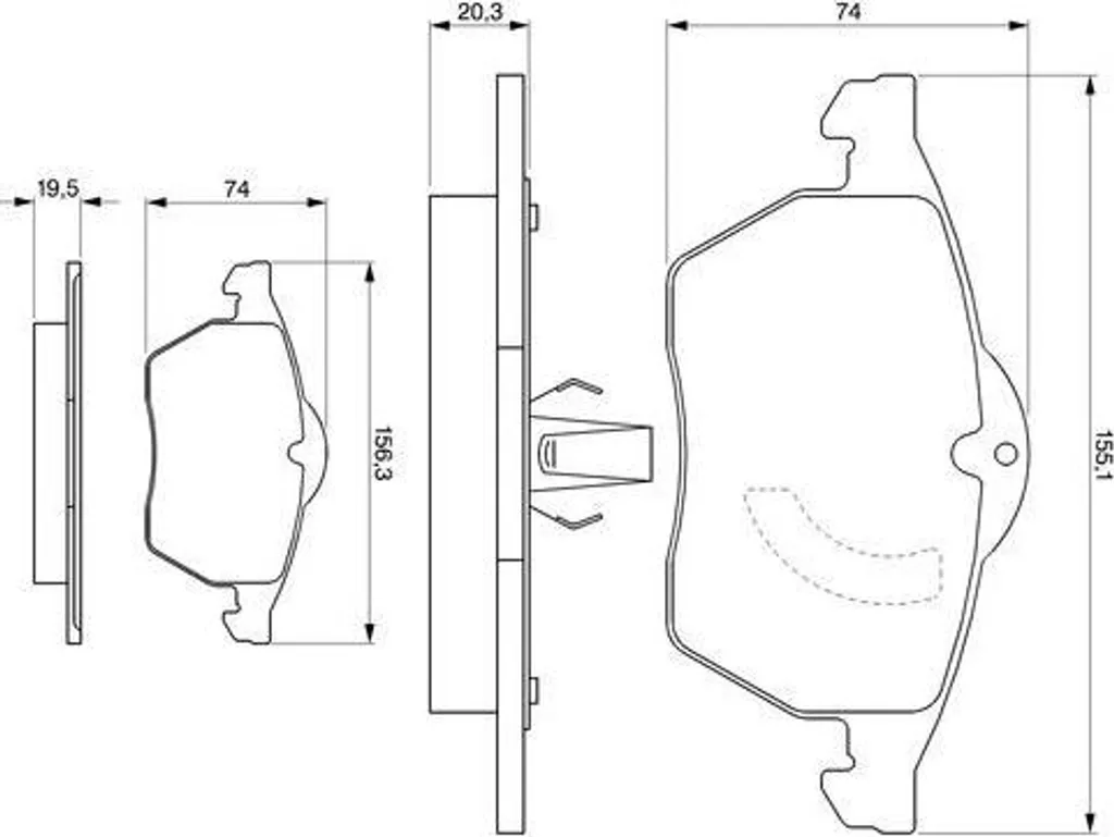 Jeu de Plaquettes de Frein à Disque pour Opel Vectra B Gamme Bosch OE
