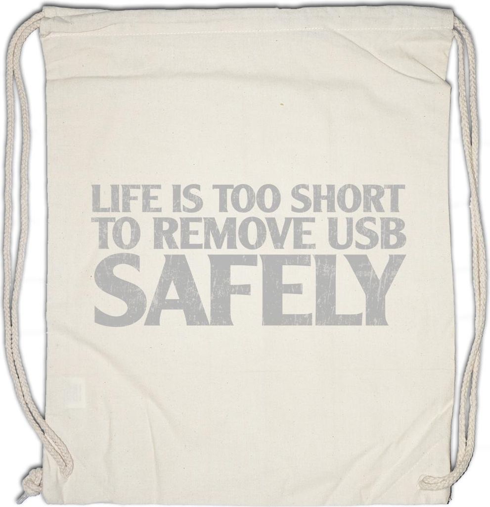Urban Backwoods Remove USB Safely, Turnbeutel, Farbe: Beige