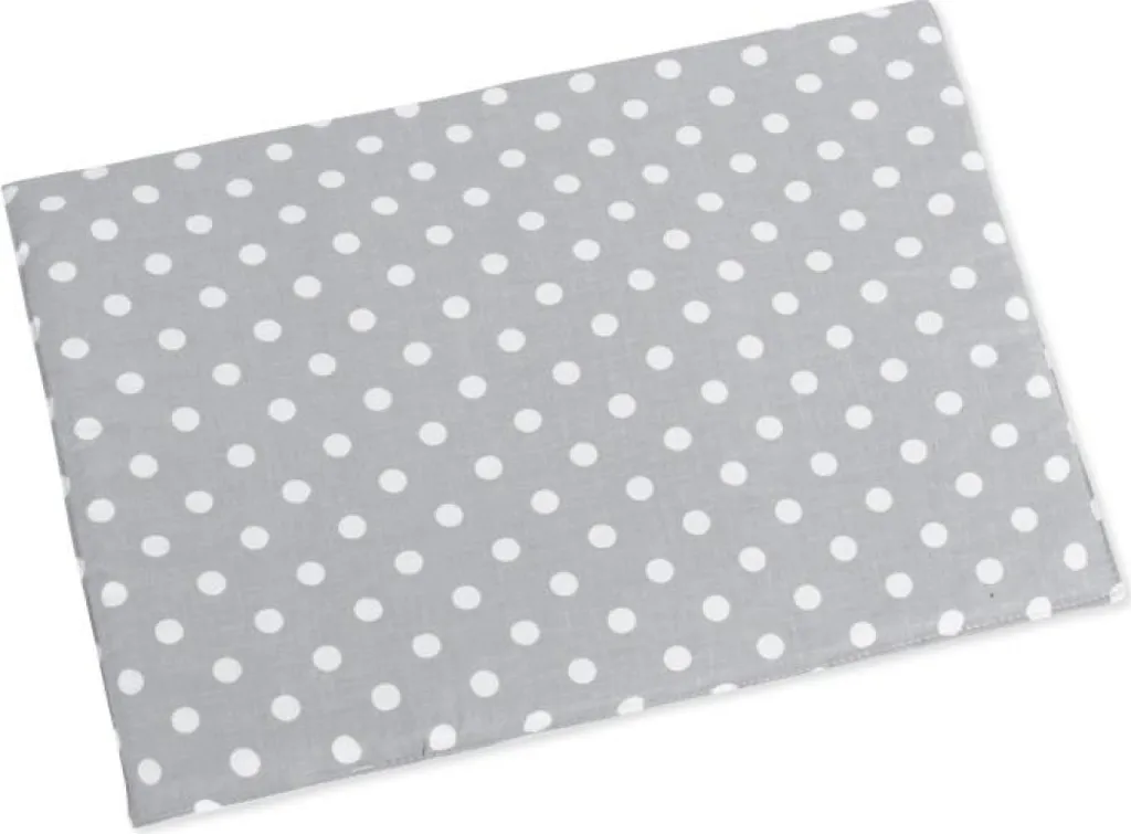 Cuscino Neonato 42x32 cm Sottile Design Grigio Bianco per Lettino