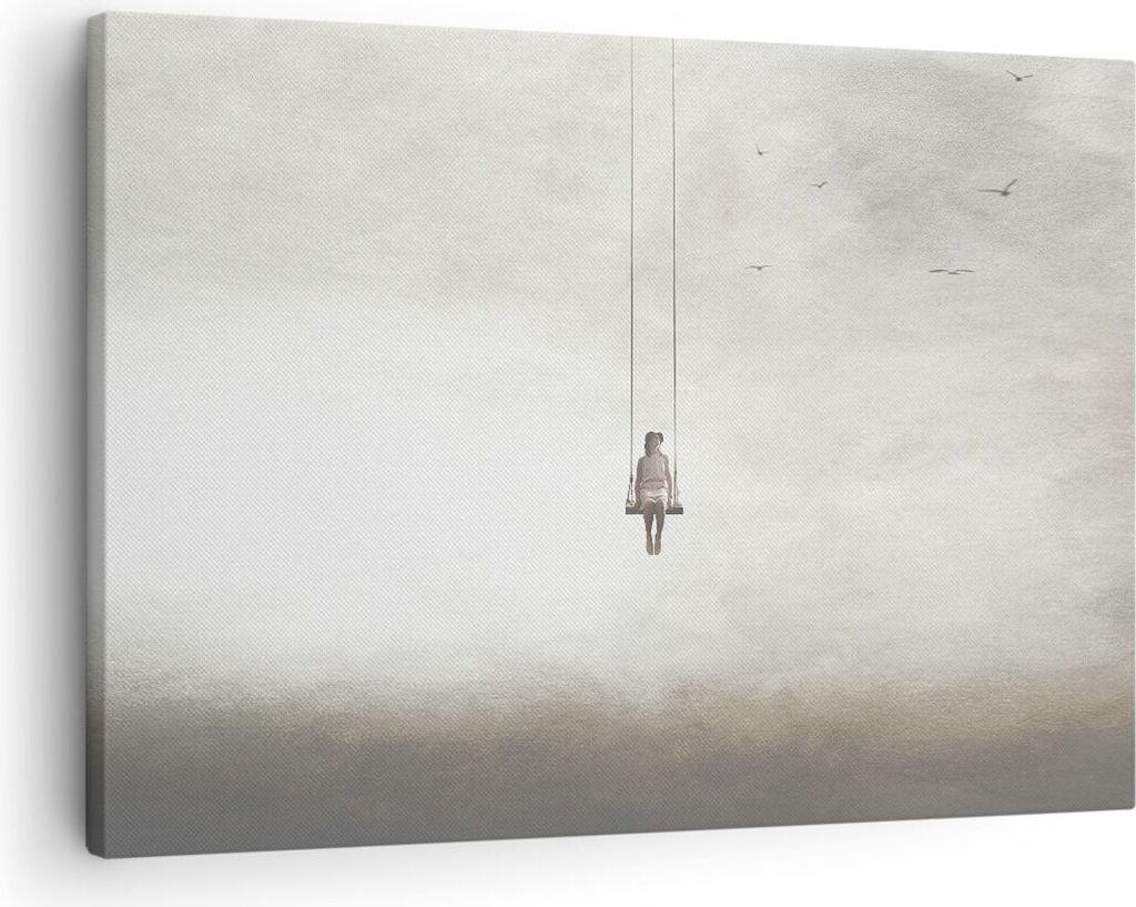 Bild auf Leinwand - Leinwandbild - Einteilig - Schwingen rein Wolken - 70x50cm - Wand Bild - Wanddeko - Wandbilder - Leinwanddruck - Bilder - Wandd...