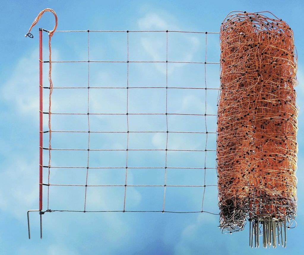 50 m elektrifizierbares Schafnetz für den universellen Einsatz Höhe 90 cm Wolfabwehrnetz