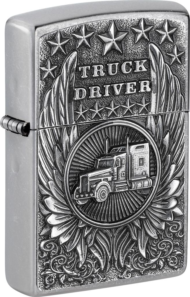 Zippo zapalova? Truck Driver emblém kamion chrom Obrázek produktu 