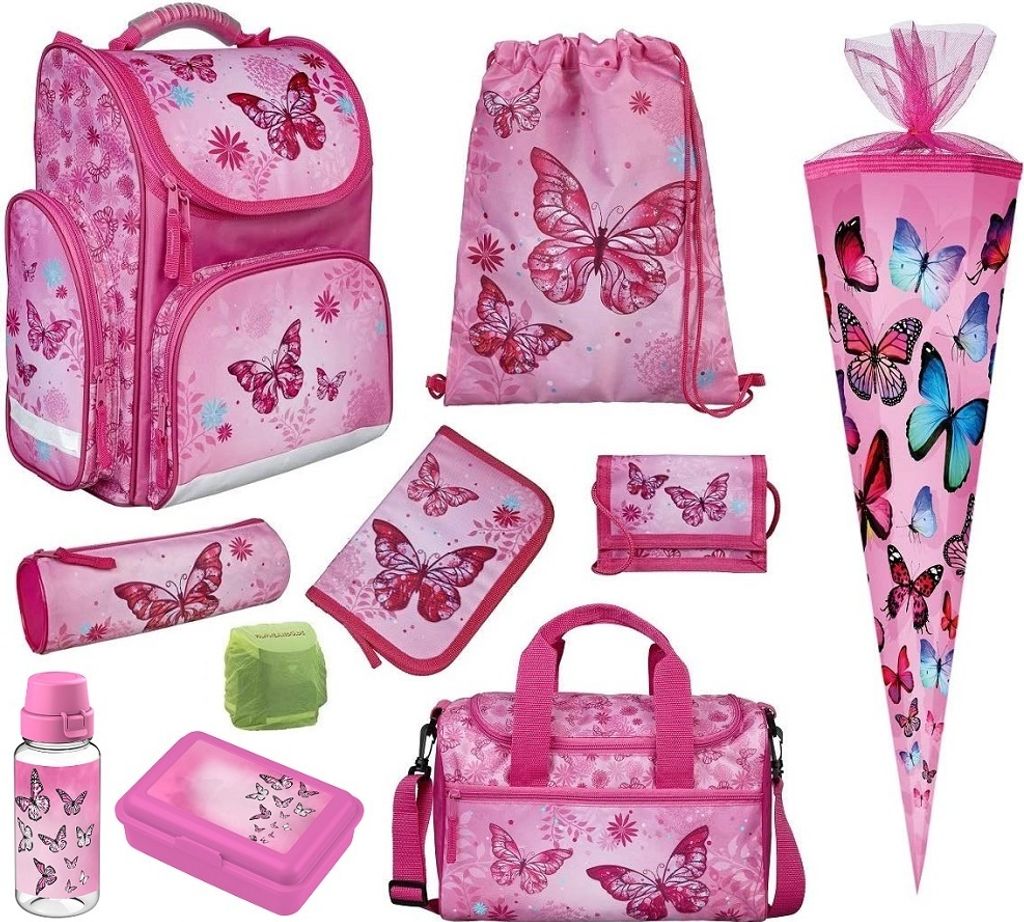 Mädchen Schulranzen 1. Klasse BUTTERFLY SCHMETTERLINGE Produktbild 1