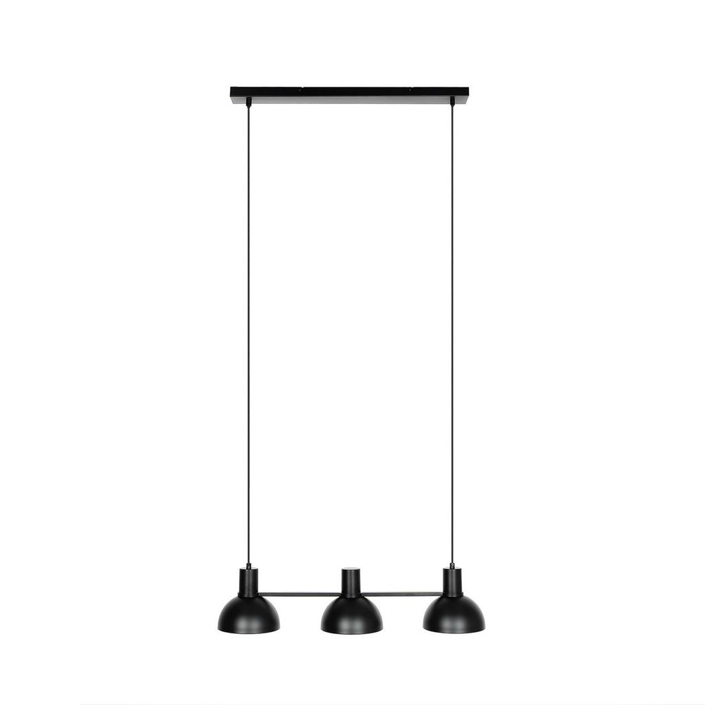 Lucande Mostrid Hängelampe, schwarz, dreiflammig