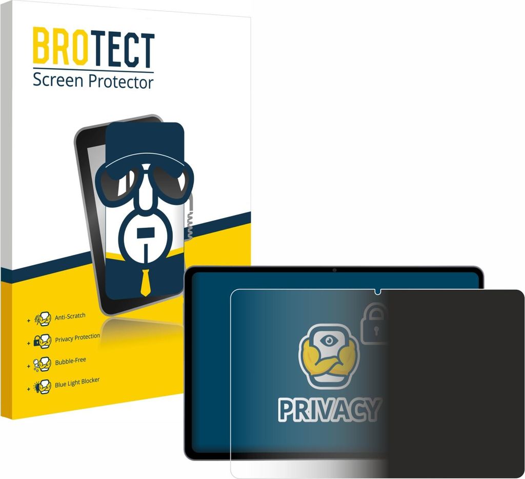 BROTECT Sichtschutzfolie für Acepad HIGH Tablet 12" Anti-Spy Privacy Sichtschutz Blickschutz Folie Blaulicht-Schutz
