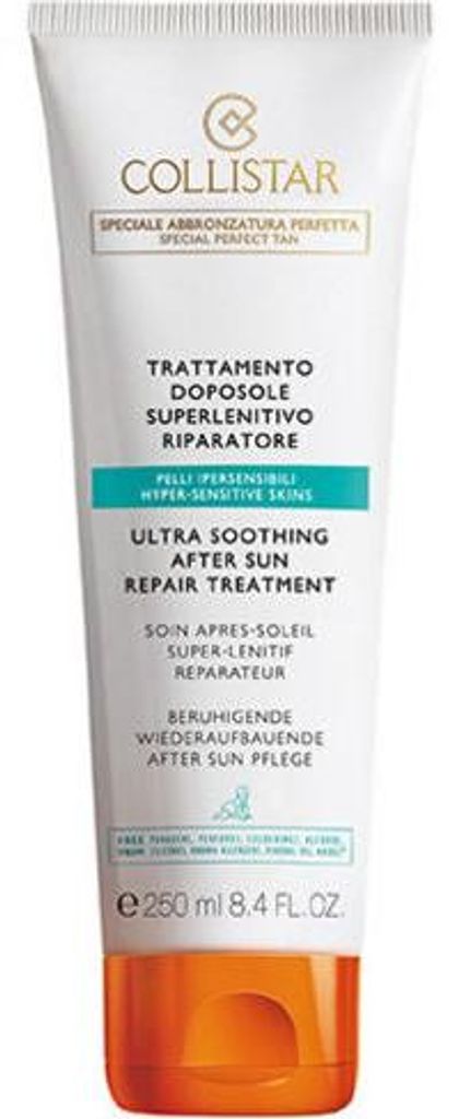 Collistar Ultra Soothing After Sun Repair Treatment, Gesicht & Körper, 250 ml, Creme, Wirkt beruhigend, Beruhigend, Empflindliche Haut, Unisex