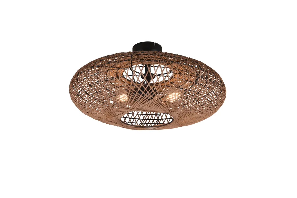 Lampada Hedda Marrone Trio 612300236: Eleganza Naturale a Soffitto