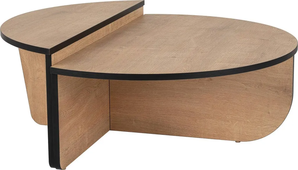 Table basse pour salon Mansue 90 cm Chêne Brun - Idéal pour ranger