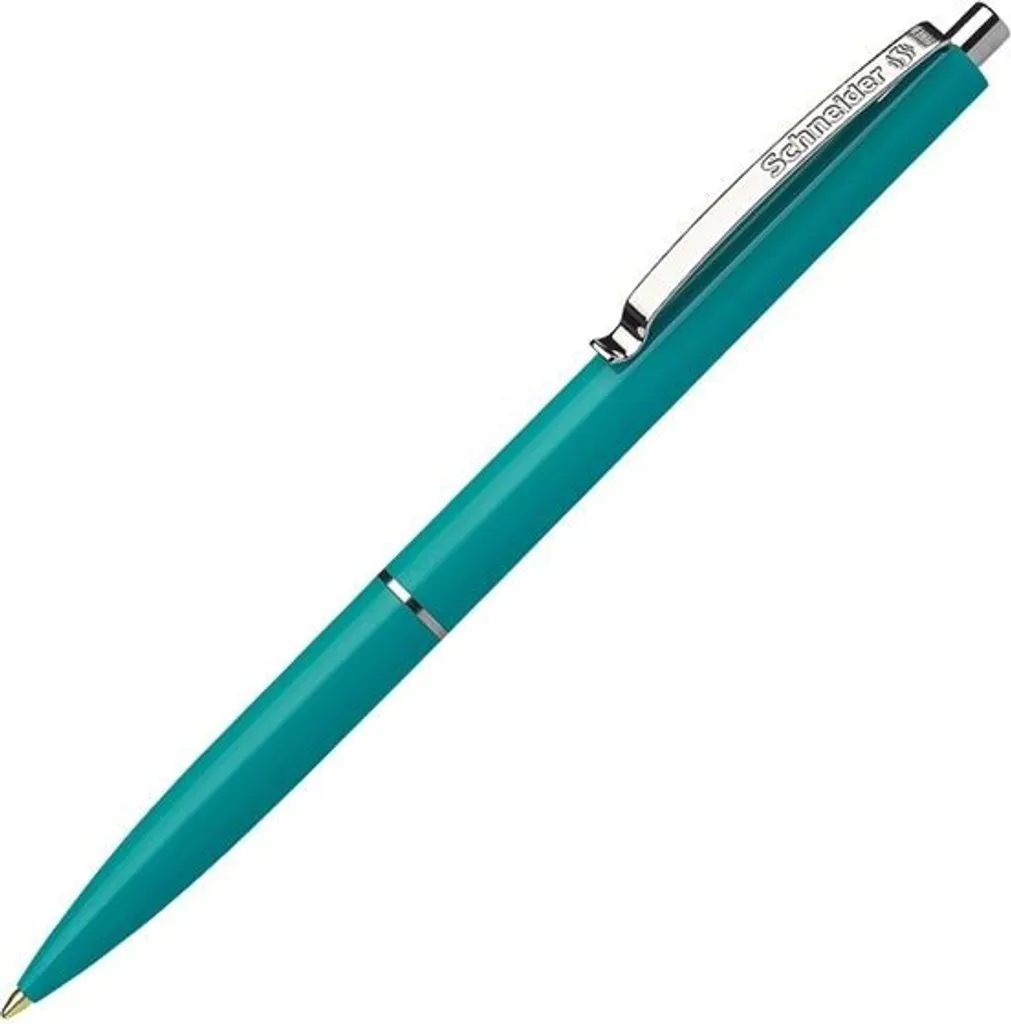 Stylo Schneider K15 vert à pointe moyenne et clip acier indestructible