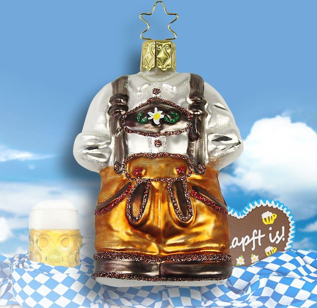 INGE-GLAS Weihnachts-Anhänger Lederhose Wiesn Gaudi Produktbild 5