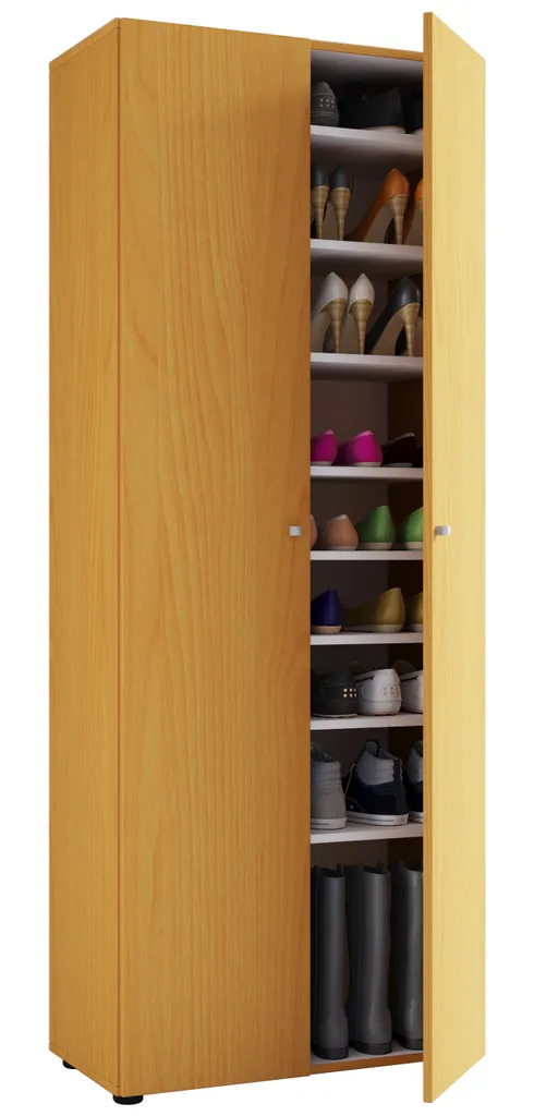 VCM Vandol 9 Meuble à Chaussures XXL en Bois avec 9 Abattants - 178 cm