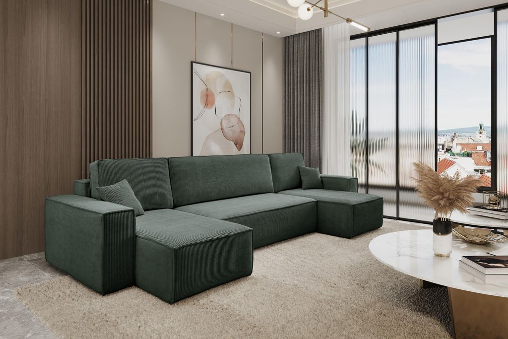 VENASI HUGO U-FORM Ecksofa mit Schlaffunktion und Produktbild 