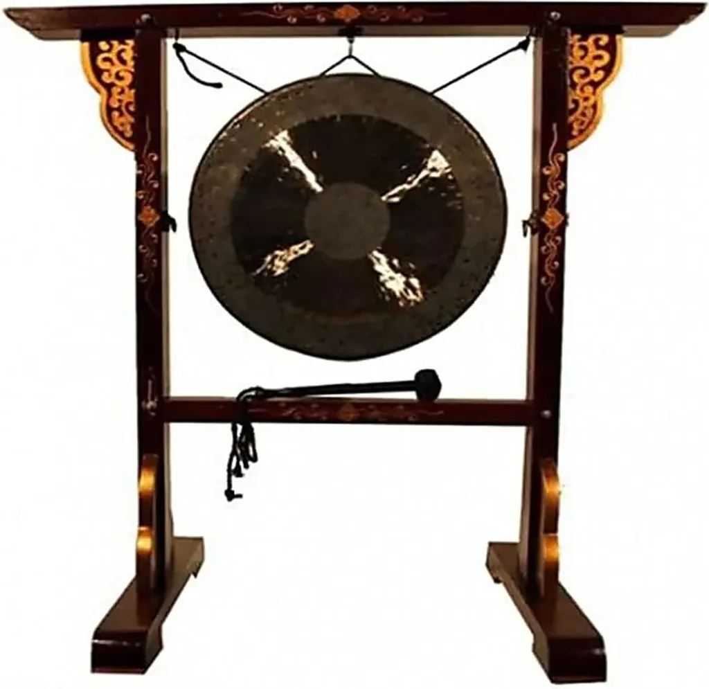Support de Gong pour Yoga et Méditation - Format 83x85 cm Wood Stand