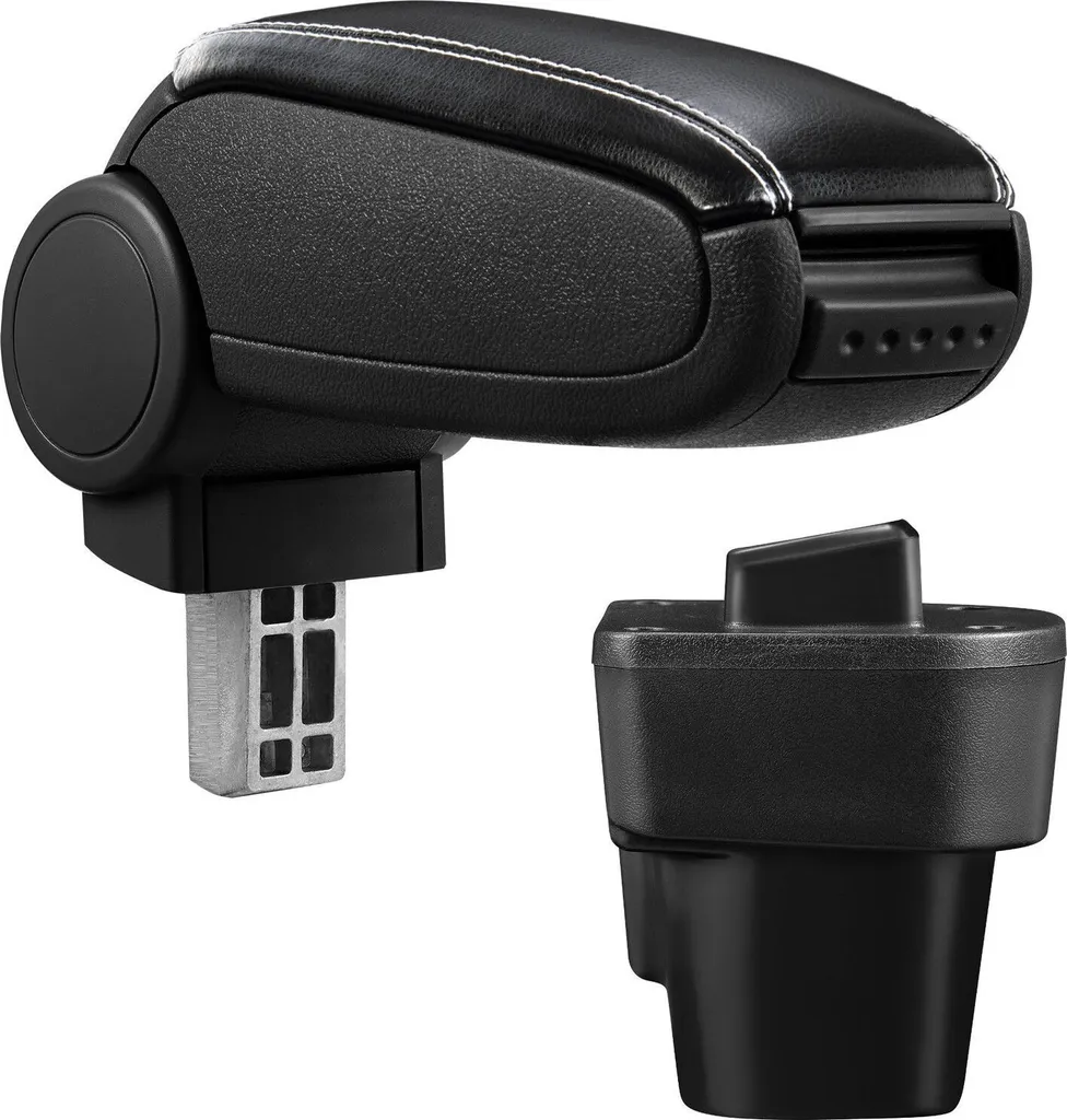 Bracciolo centrale MAL rivestimento in pelle nero per Fiat Qubo dall'anno 2007