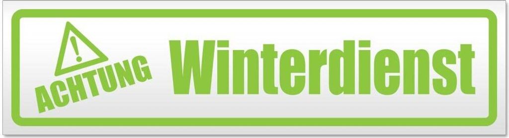 Kiwistar - Autoaufkleber - Lindgrün - 45 x 12 cm - Achtung Winterdienst - Hinweis Aufkleber Sticker für Auto, Kfz, Fahrrad, PKW, LKW