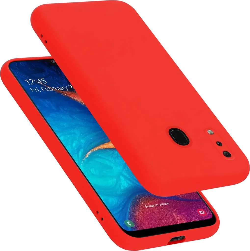 Custodia Samsung Galaxy A20 A30 M10s Cadorabo - Cover TPU Rosso Opaco