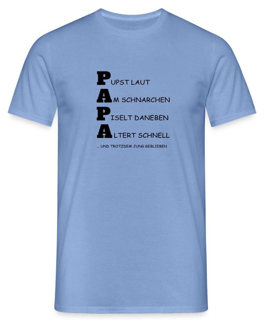 Spreadshirt Papa Trotzdem Jung Geblieben Männer T-Shirt, L, Carolina Blue