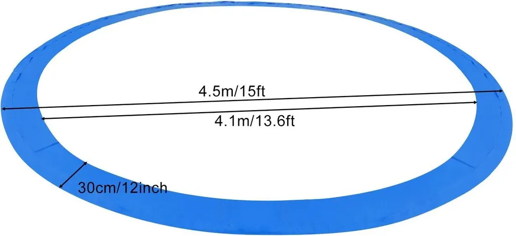Coussin trampoline bleu : remplacez votre protection de ressorts usée