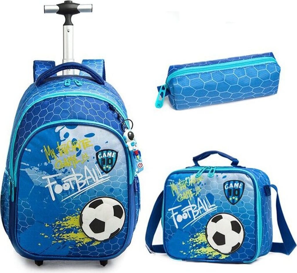 Schulrucksäcke 3 Stück für Kinder, Schultaschen Kinder Rolling Backpack für Mädchen mit Rädern, Trolley Wheeled Rucksäcke für Jungen, Style 5