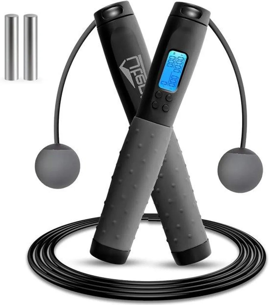 Corde à sauter sans bruit réglable pour sport sans trébucher