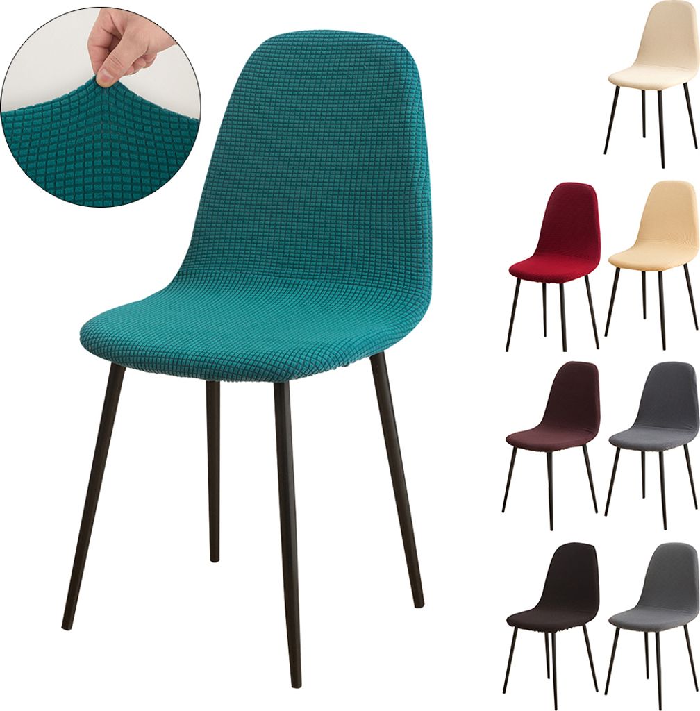 Stuhlhussen 1er Pack, Universal Stretch Waffelstoff Polsterstuhl Hussen Esszimmer Stuhlbezug für Hochzeit Bankette Hotel, Grün