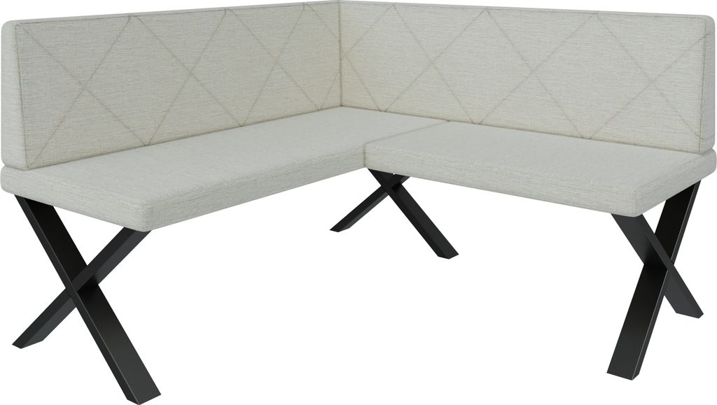 Eckbank Akiko Metal X - Eckbankgruppe für Ihrem Esszimmer, Küche modern, Sitzecke, Essecke. Perfekt für Küche, Büro und Rezeption. Solide und ...
