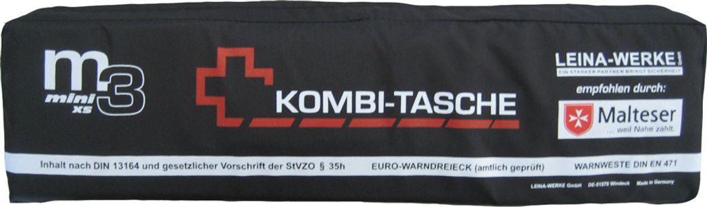 LEINA KFZ Mini Kombitasche M3 XS Inhalt DIN 13164 schwarz Produktbild 