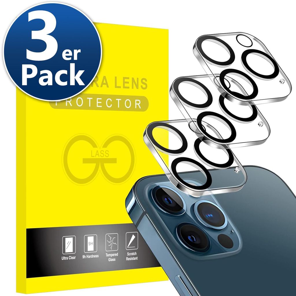 3x Kameraschutz iPhone 12 Pro Max Glas Kamera Schutzglas Panzer Camera Panzer
