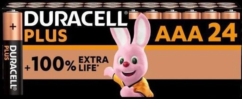 Duracell Plus MN2400 Micro AAA 1,5V - Pack de 24 Piles Alcalines Longue Durée